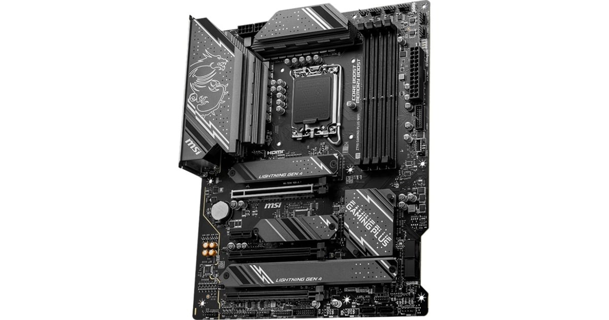 Msi Z Gaming Plus Wifi Mainboard Grau Schwarz Outlet