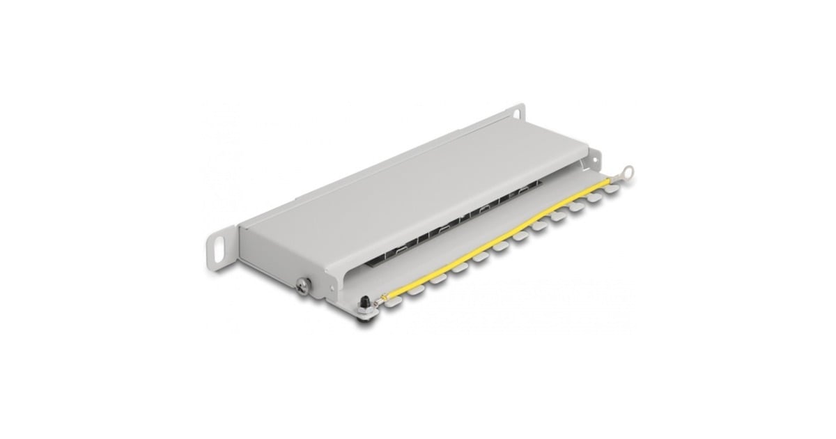 DeLOCK 10 Patchpanel 8 Port Cat 6A Grau 0 5 HE