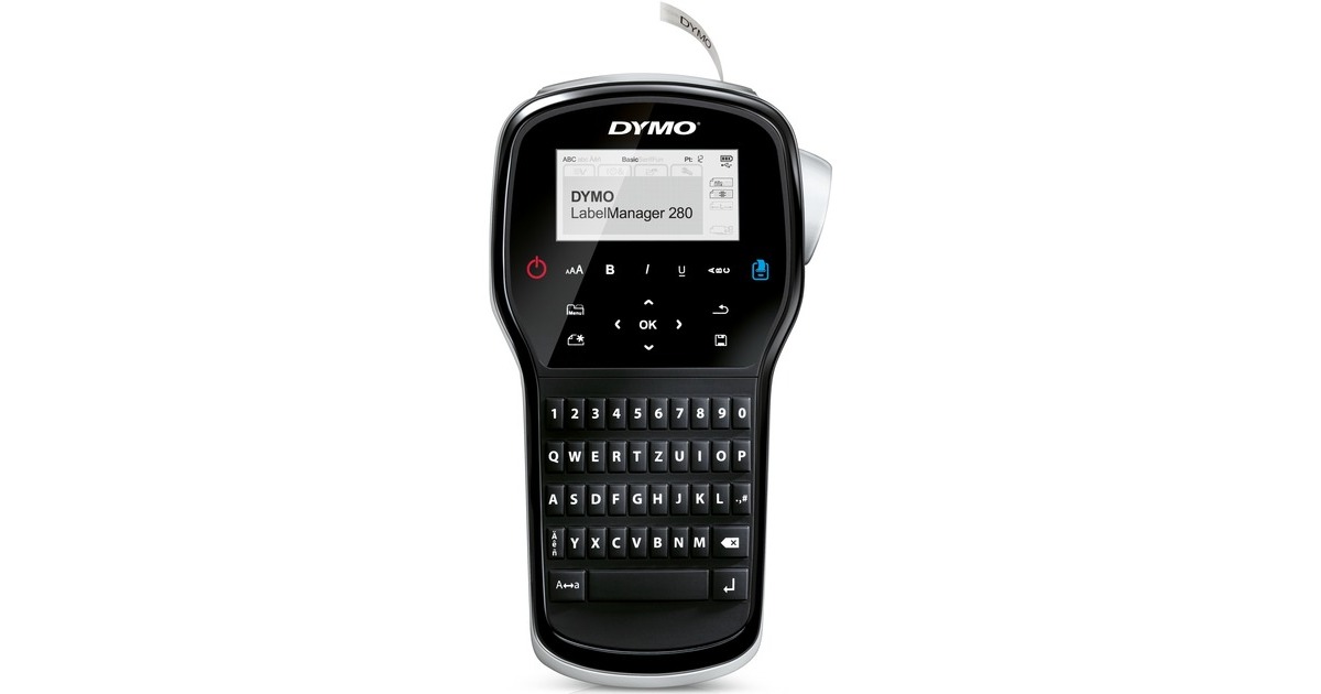 Dymo LabelManager 280 im Koffer Beschriftungsgerät schwarz silber mit