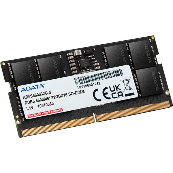 ADATA SO DIMM 32 GB DDR5 5600 Arbeitsspeicher Schwarz AD5S560032G S