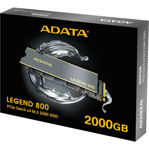 ADATA LEGEND 800 2 TB SSD Grau Gold PCIe 4 0 X4 NVMe 1 4 M 2 2280