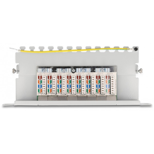 DeLOCK 10 Patchpanel 8 Port Cat 6A Grau 0 5 HE