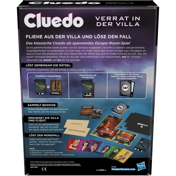 Hasbro Cluedo Verrat In Der Villa Brettspiel