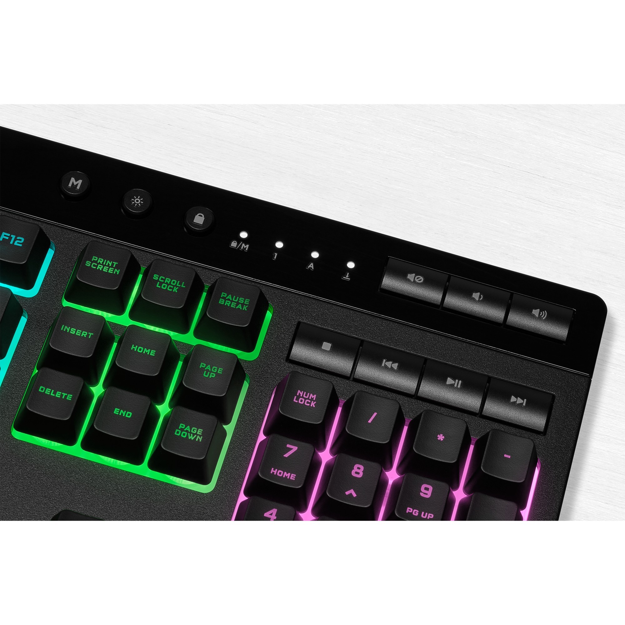 Corsair K55 RGB PRO Gaming Tastatur Schwarz DE Layout Rubberdome