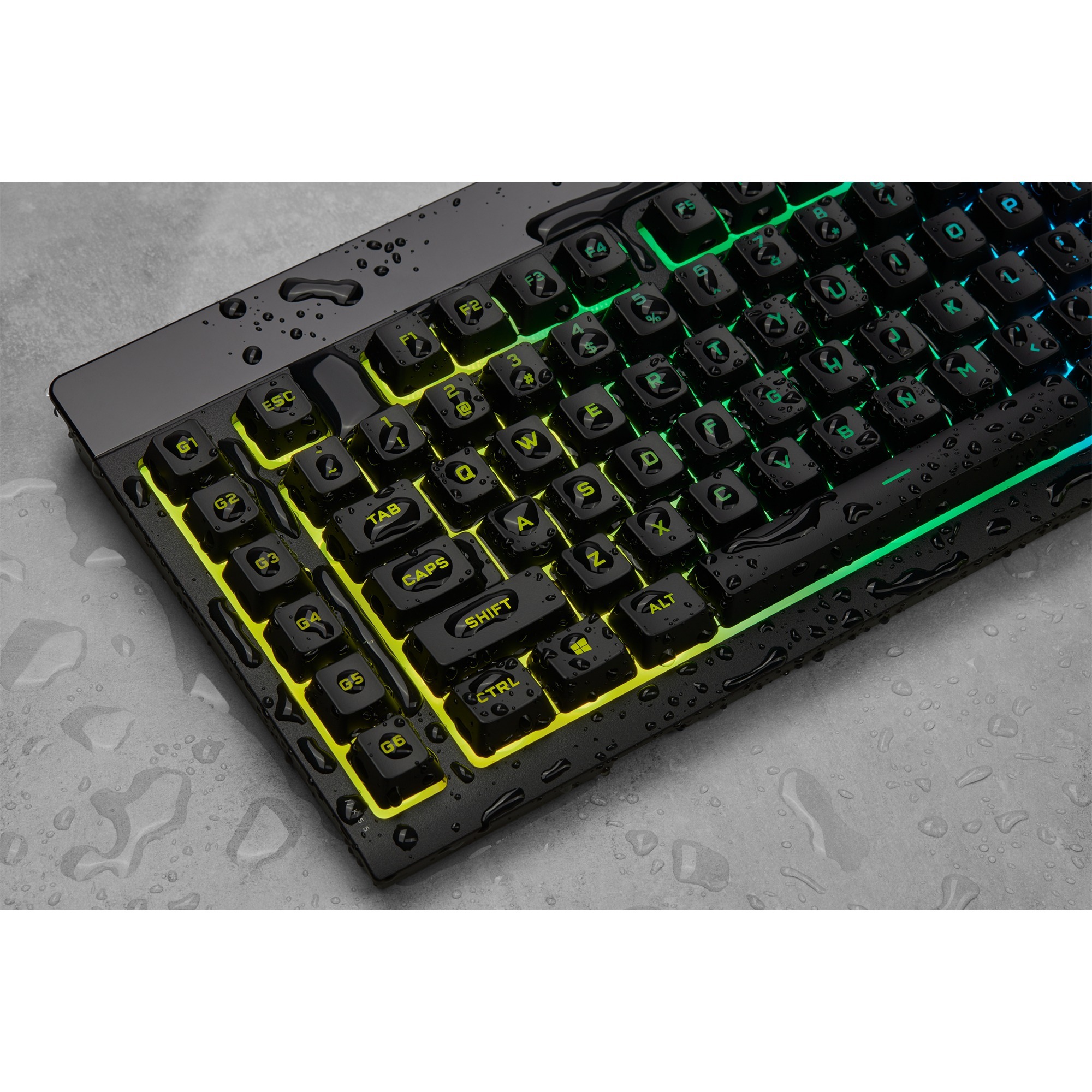 Corsair K55 RGB PRO Gaming Tastatur Schwarz DE Layout Rubberdome