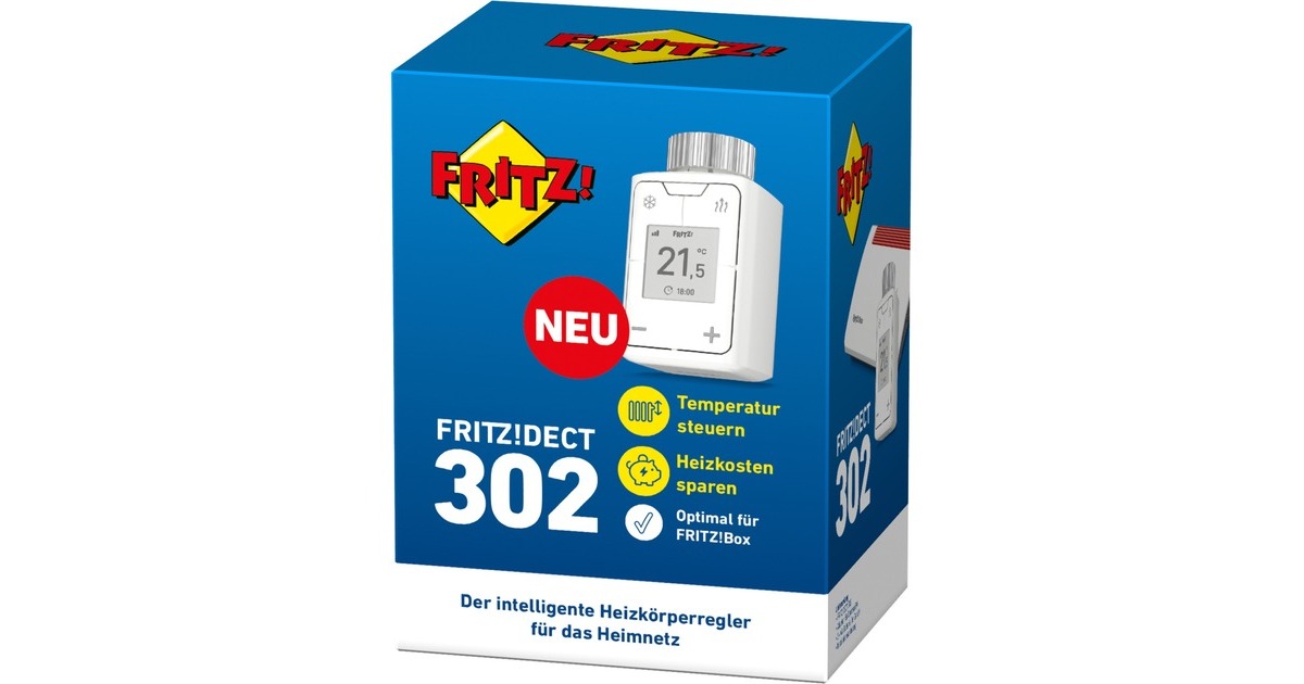 Onlineshop der Stadtwerke Troisdorf, 3er Pack Smarte  Heizkörper-Thermostate FRITZ!DECT 302