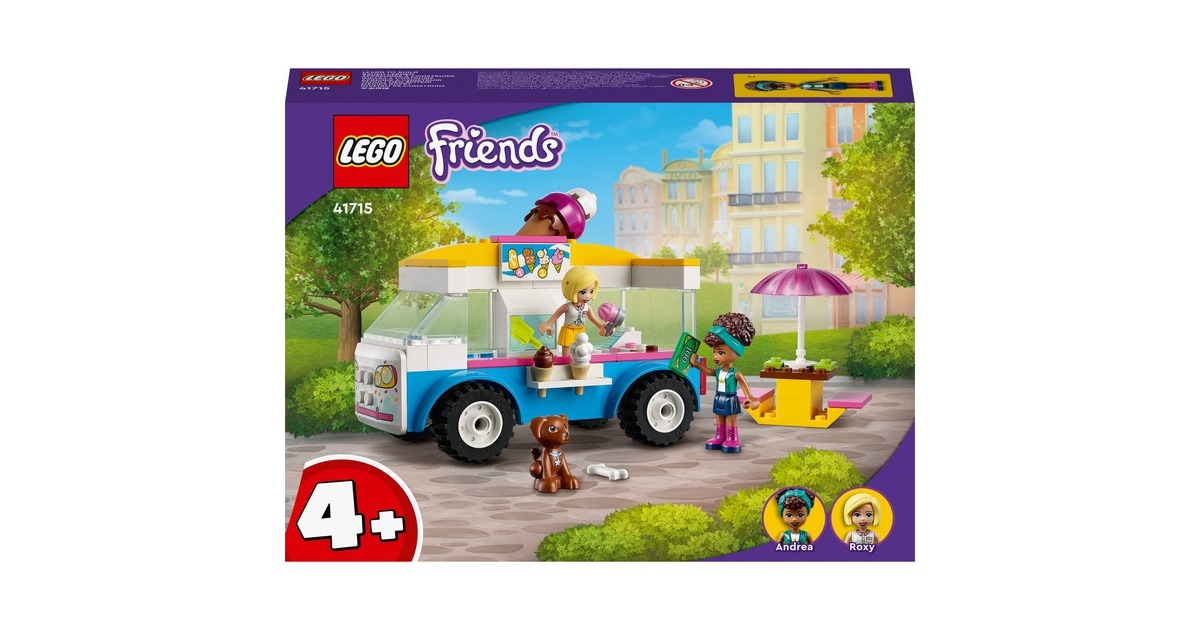 LEGO 41715 Friends Eiswagen, und Mini-Figuren Fahrzeug Konstruktionsspielzeug Mit 2 Friends