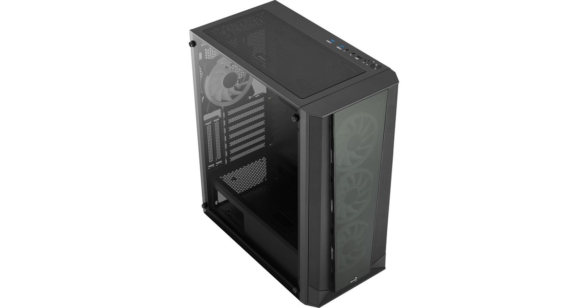 Aerocool Prism Argb Tower Geh Use Schwarz Tempered Glass