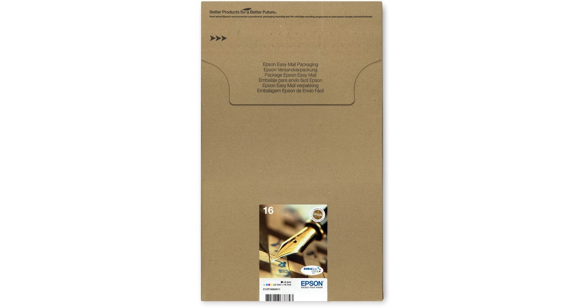 Multipack Tinte 16 Epson EasyMail-Verpackung, (C13T16264511) DURABrite