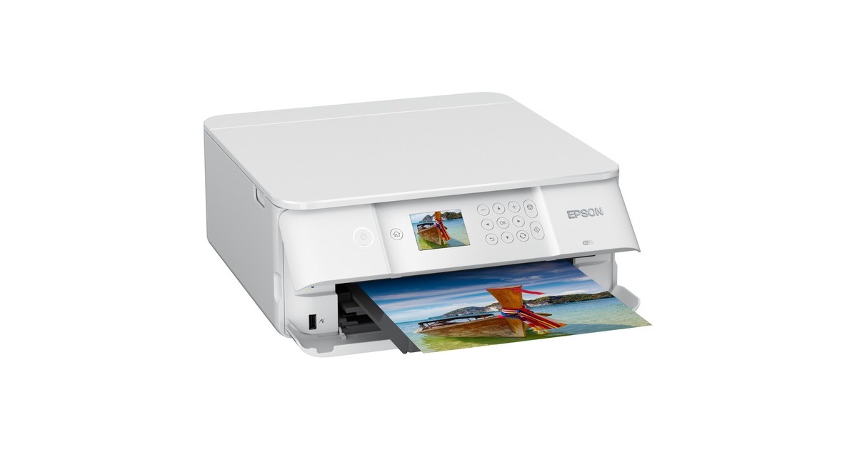 Epson weiß, Multifunktionsdrucker Scan, USB, Expression Premium Kopie XP-6105, WLAN,