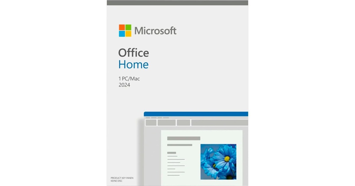 Microsoft Office Home 2024, OfficeSoftware Deutsch, DE, für PC und MAC