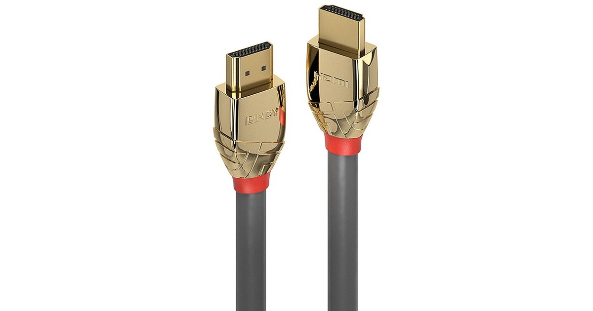 Lindy Ultra High Speed Hdmi Kabel Gold Line Grau Meter