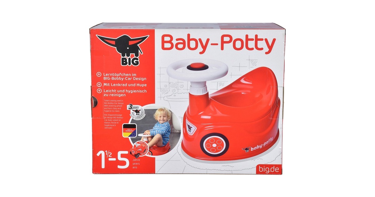 BIG Töpfchen Baby Potty Bobby Car Auto mit Hupe rot