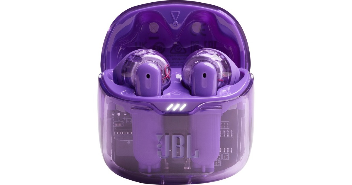 JBL Tune lila/transparent, USB-C, Kopfhörer Flex Edition, Ghost Bluetooth