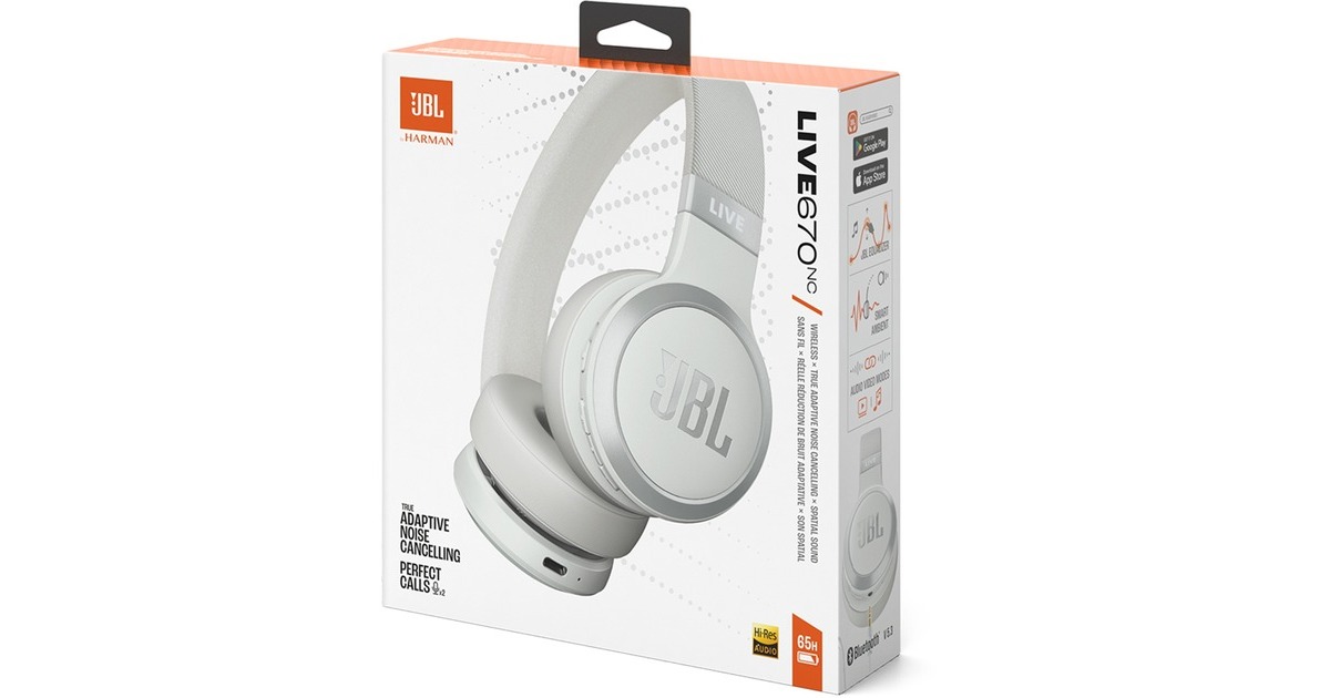 JBL LIVE 670NC, Kopfhörer weiß