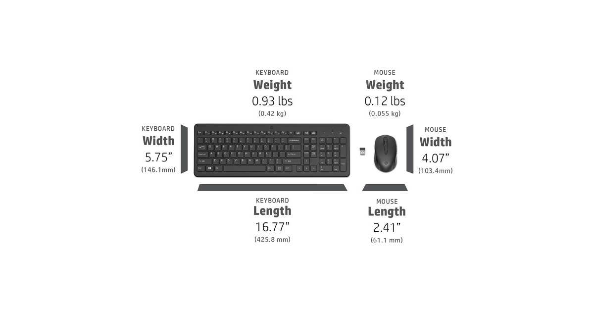 HP 330 Wireless-Maus und DE-Layout Desktop-Set schwarz, -Tastatur