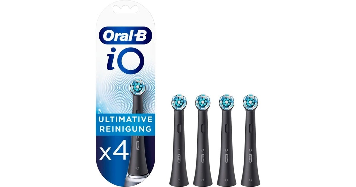 Oral-B Oral-B IO Ultimative Reinigung 4er, Aufsteckbürste Schwarz ...