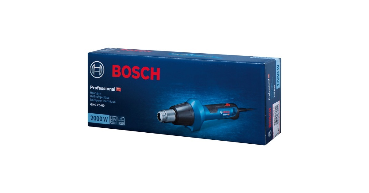 Bosch Professional Heißluftgebläse GHG 2.000 20-60 blau/schwarz, Professional Watt