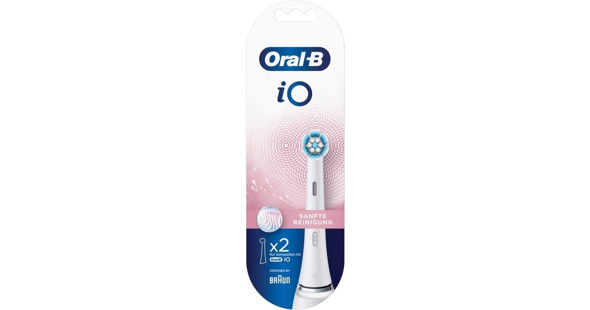 Oral-B Oral-B IO Sanfte Reinigung 2er, Aufsteckbürste Weiß