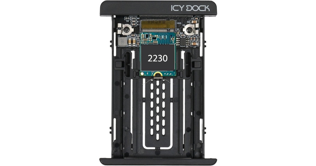 Icy Dock EZConvert MB705M2P-B, Konverter Schwarz, M.2 PCIe NVMe SSD Zu ...