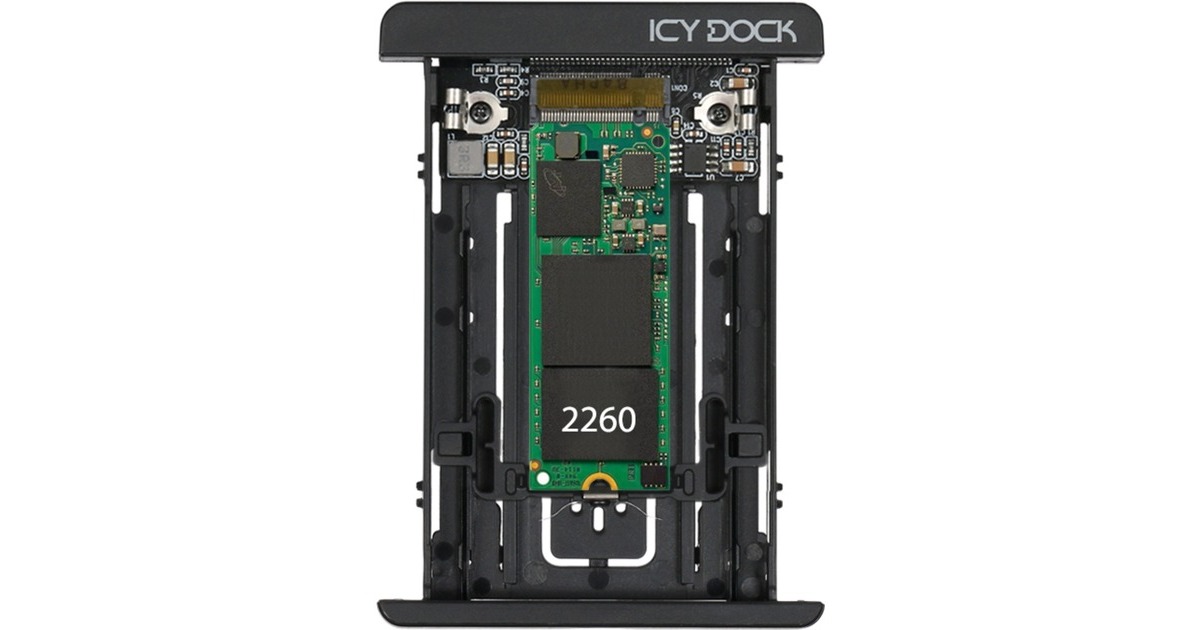 Icy Dock EZConvert MB705M2P-B, Konverter Schwarz, M.2 PCIe NVMe SSD Zu ...