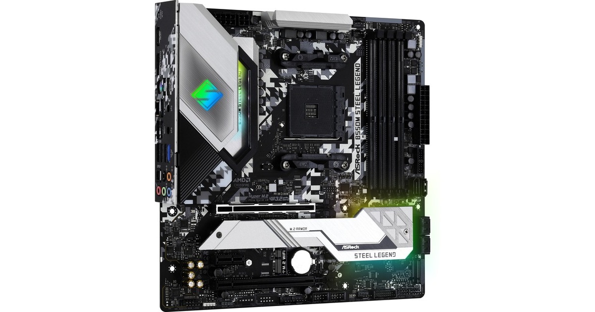 Asrock B550m STEEL LEGEND(m.2 wi-fi付属) - PCパーツ