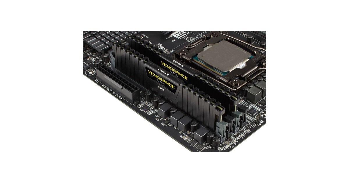 Corsair DIMM 16 GB DDR4-2933 schwarz, GB) XMP CMK16GX4M2Z2933C16, INTEL 8 Dual-Kit, (2x LPX, Vengeance Arbeitsspeicher