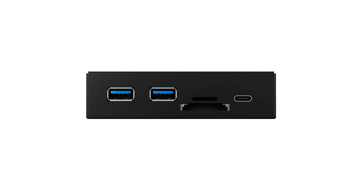 ICY BOX IB HUB1417 I3 Frontpanel Schwarz 1x USB Type C 2x USB Type A