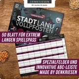 Denkriesen Stadt Land Vollpfosten - Horror Edition, Partyspiel A4-Spielblock