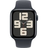 Apple Watch SE, Smartwatch schwarz, Aluminium, 44 mm, Sportarmband Mitternacht M/L