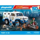 PLAYMOBIL 71597 Action Heroes Geldtransporter , Konstruktionsspielzeug 