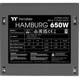 Thermaltake HAMBURG 650W ATX3.1, PC-Netzteil schwarz, 2x PCIe, 650 Watt