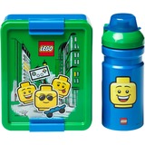 Room Copenhagen LEGO Lunch-Box Set Iconic Boy blue & green blau/grün, 2-teilig, mit Trinkflasche