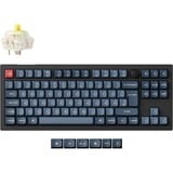 Keychron V3 Max, Gaming-Tastatur schwarz/blaugrau, DE-Layout, Gateron Jupiter Banana, Hot-Swap, RGB