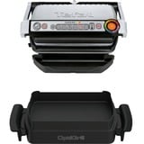 Tefal Optigrill+ Snacking & Baking GC714D, Kontaktgrill silber/schwarz, 2.000 Watt, mit Backschale