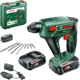 Bosch Akku-Bohrhammer Uneo Maxx, 18Volt grün/schwarz, 2x Li-Ionen Akku 2,0Ah, im Koffer, POWER FOR ALL ALLIANCE