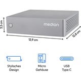 Medion S06e (MD35350), Mini-PC schwarz/silber, ohne Betriebssystem