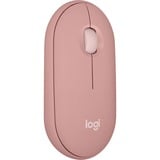 Logitech Pebble Mouse 2 M350s, Maus rosa, Bluetooth, für Windows/macOS/iPadOS/Android/ChromeOS/Linux