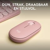 Logitech Pebble Mouse 2 M350s, Maus rosa, Bluetooth, für Windows/macOS/iPadOS/Android/ChromeOS/Linux