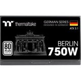 Thermaltake BERLIN 750W ATX3.1, PC-Netzteil schwarz, 2x PCIe, 750 Watt