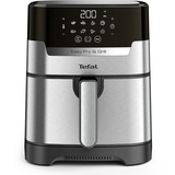 Tefal Heißluftfritteuse 2-in-1 Easy Fry & Grill Deluxe edelstahl/schwarz, 1.400 Watt, Korb 4,2 Liter