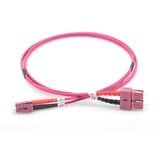 Digitus LWL Patchkabel, Duplex, LC > SC Stecker, Multimode OM4 hellviolett, 1 Meter