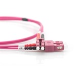 Digitus LWL Patchkabel, Duplex, LC > SC Stecker, Multimode OM4 hellviolett, 1 Meter