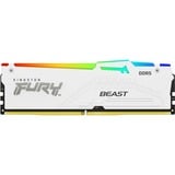 Kingston FURY DIMM 16 GB DDR5-6400, Arbeitsspeicher weiß, KF564C32BWEA-16, FURY Beast RGB, INTEL XMP, AMD EXPO