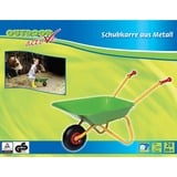 Outdoor active Schubkarre aus Metall, Gartenspielgerät grün/gelb