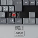 Keychron K1 Max, Gaming-Tastatur grau/orange, DE-Layout, Gateron Low Profile 2.0 Mechanical Brown, Hot-Swap, Aluminiumrahmen, RGB