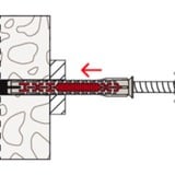 fischer Langschaftdübel DuoXpand 8x80 T hellgrau/rot, 50 Stück