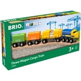 BRIO World Güterzug mit drei Waggons, Spielfahrzeug 