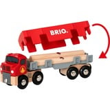 BRIO World Holztransporter mit Magnetladung, Spielfahrzeug rot