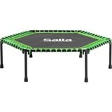 Salta Fitness Trampolin, Fitnessgerät schwarz/grün, sechseckig, 128 cm